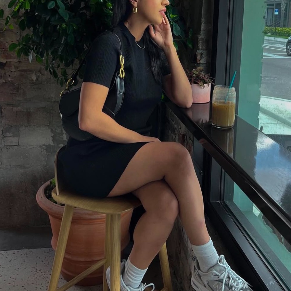 Frame black dress